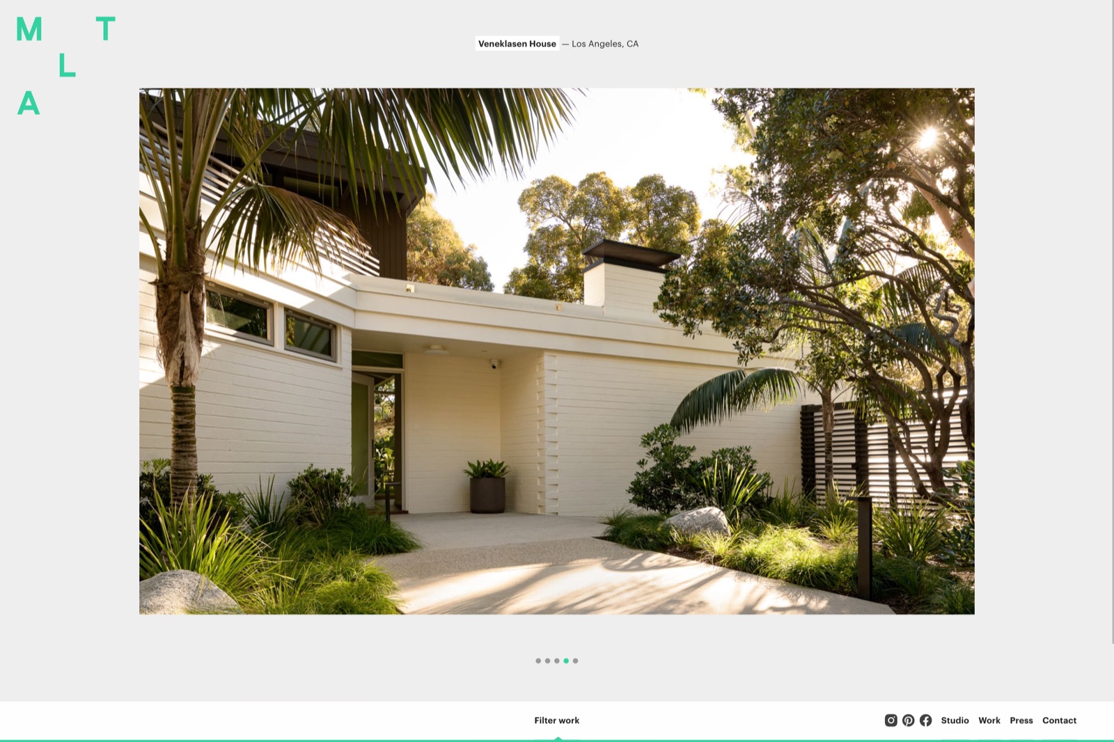 Real screenshot of the Mark Tessier website